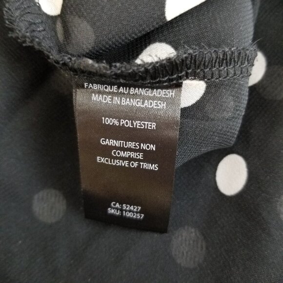 Acx active polka dot polyester sheer beach cover up. Size large - Picture 4 of 7